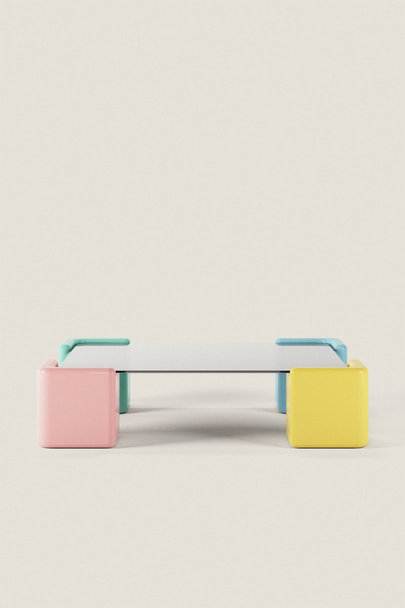 Pixel Coffee Table – Playful Color, Modern Edge