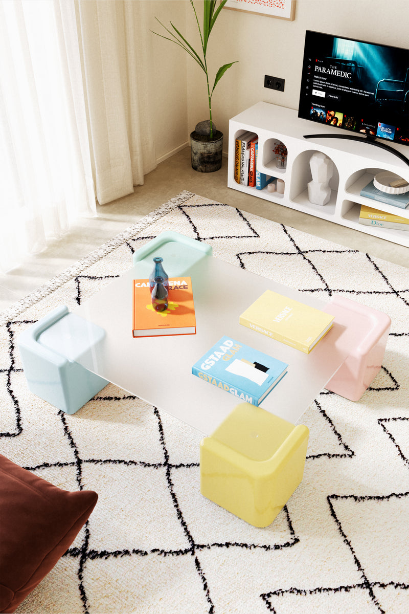 Pixel Coffee Table – Playful Color, Modern Edge