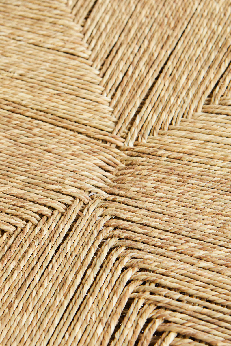 Oak & Seagrass Mini Stool – Crafted for Simplicity