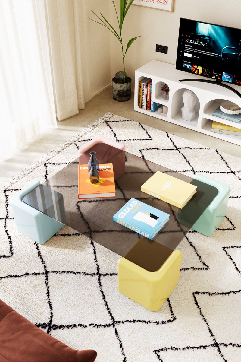 Pixel Coffee Table – Playful Color, Modern Edge