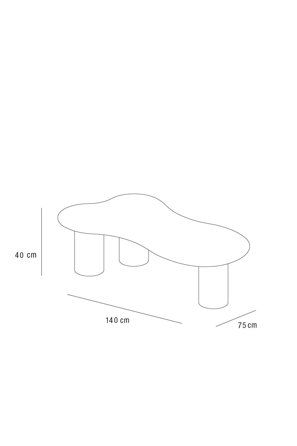 LIBON Burgundy Coffee Table